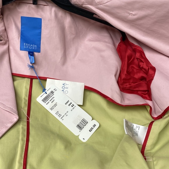 Escada Sport Pink CottonStretch Trench NewWithTags - Picture 14 of 16